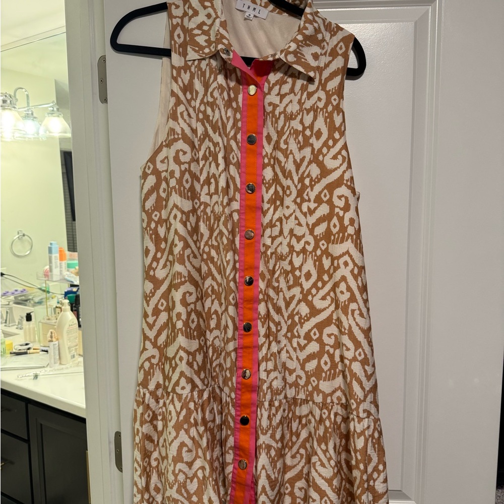 Stylish Brown and Pink Dress